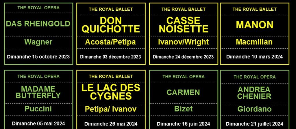 actualité Programme opéras et ballets